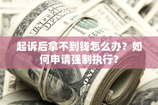 济南起诉后拿不到钱怎么办？如何申请强制执行？