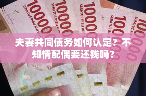 济南夫妻共同债务如何认定？不知情配偶要还钱吗？