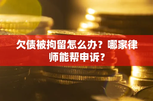 济南欠债被拘留怎么办？哪家律师能帮申诉？