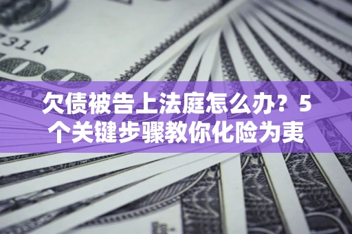 济南欠债被告上法庭怎么办？5个关键步骤教你化险为夷