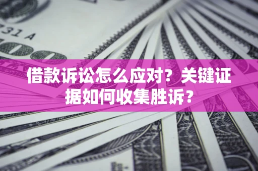 济南借款诉讼怎么应对？关键证据如何收集胜诉？